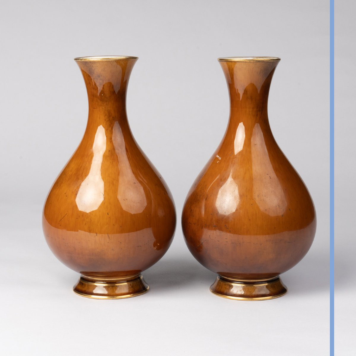 Sèvres Manufactory, Pair Of Porcelain Vases, 19th Century-photo-2