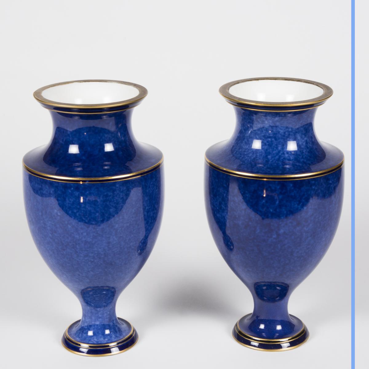 Manufacture De Sèvres, Pair Of Vases, XIXth-photo-2