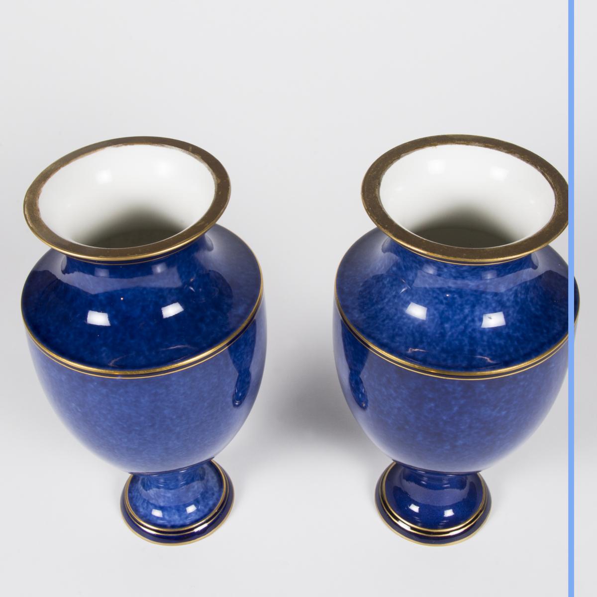 Manufacture De Sèvres, Pair Of Vases, XIXth-photo-2