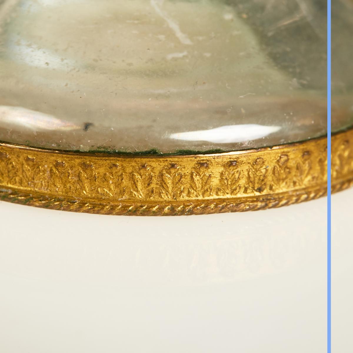 Paire de soliflores en verre taillé, monture bronze, XIXe-photo-4
