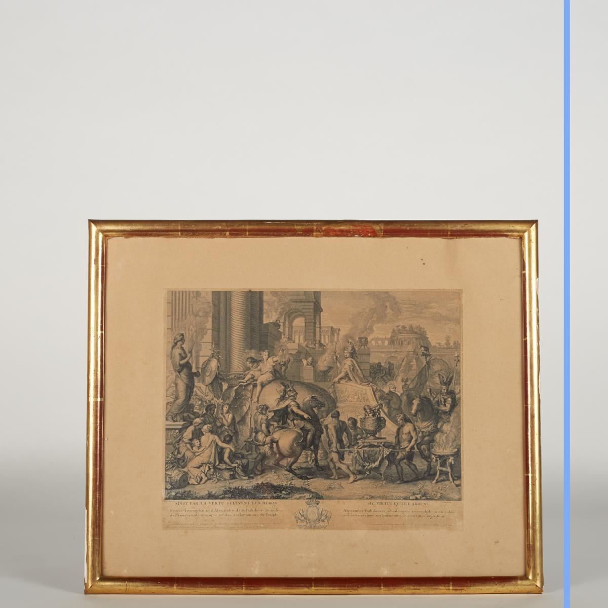 Série de sept gravures d'après Charles Le Brun, XIXe-photo-2