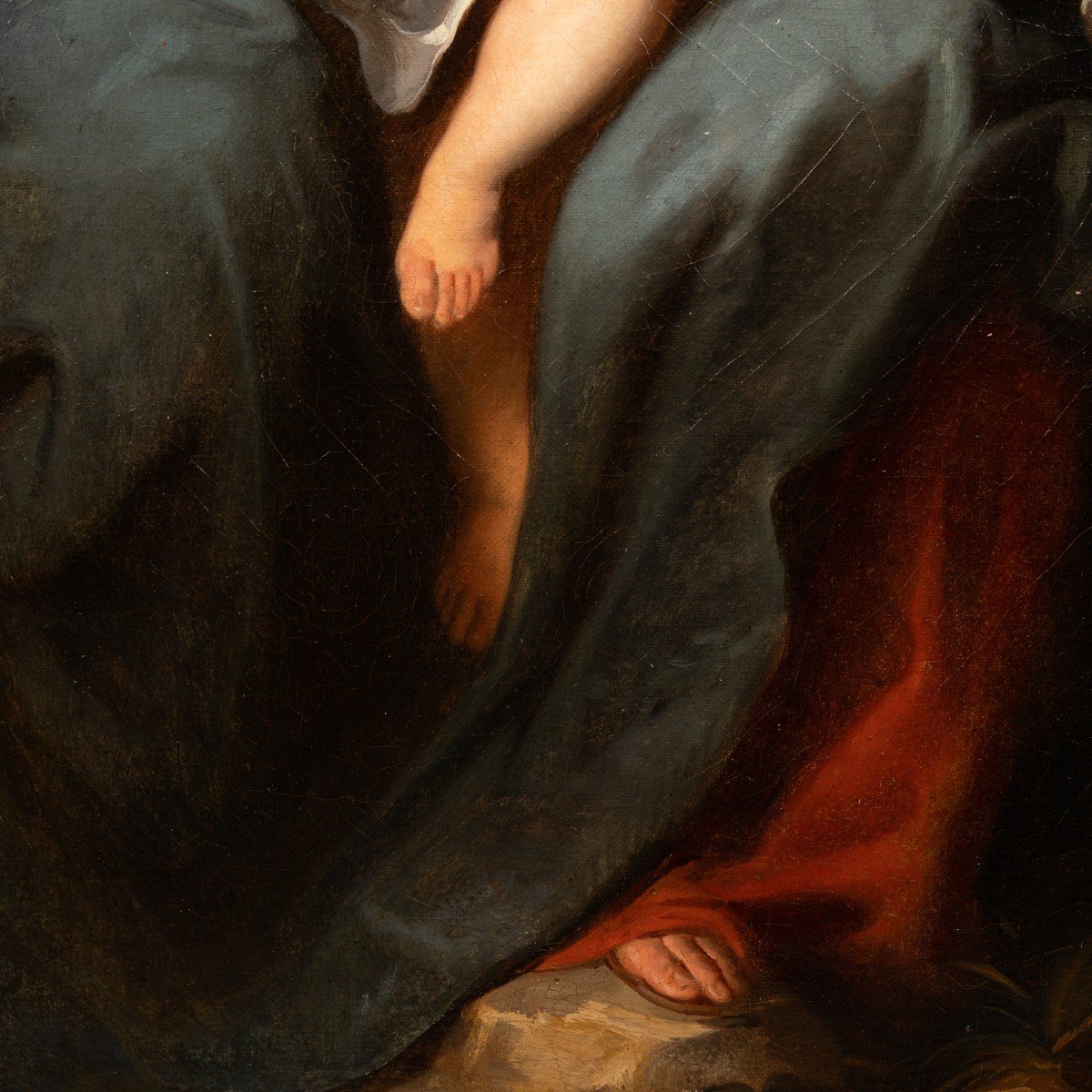 D'apr&egrave;s Antoine Van Dyck (1599-1641), La Vierge au donateur, XIXe-photo-3