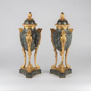 Susse Frères et F. Rambaud (XIXe), Paire de cassolettes de style Louis XVI, XIXe