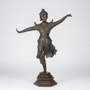 Danseuse Thaïlandaise en bronze finement ciselé, XXe