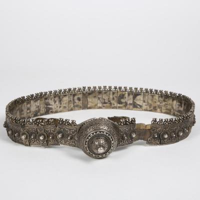 Ceinture d'apparat d'origine Russe en argent, XIXe