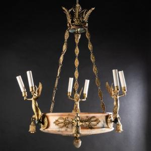 Proantic: XIXe Lampe Ecran Bronze Doré Rocaille Circa 1880