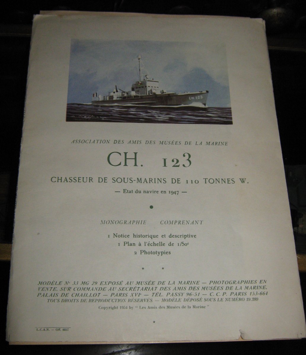 Maquette De Chasseur De Sous-marin Ch 123 Qualité -photo-3