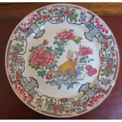 E Plate Porcelain China Dite De La India Company, XVIII Time.