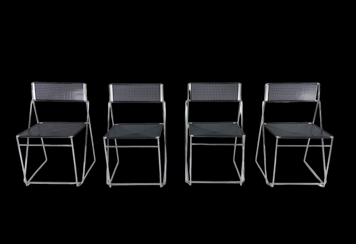 Suite Of Four Nuova X-line Chairs By Niels Jørgen Haugesen For Hybodan A/s-photo-2