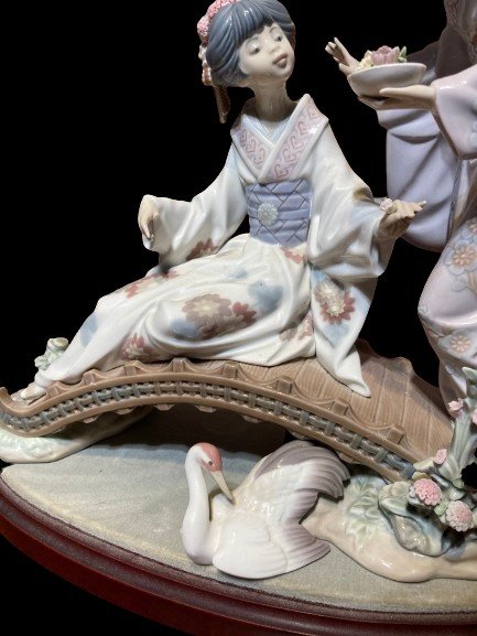 Lladro - Decorative Figurine Of Two Geishas-photo-2