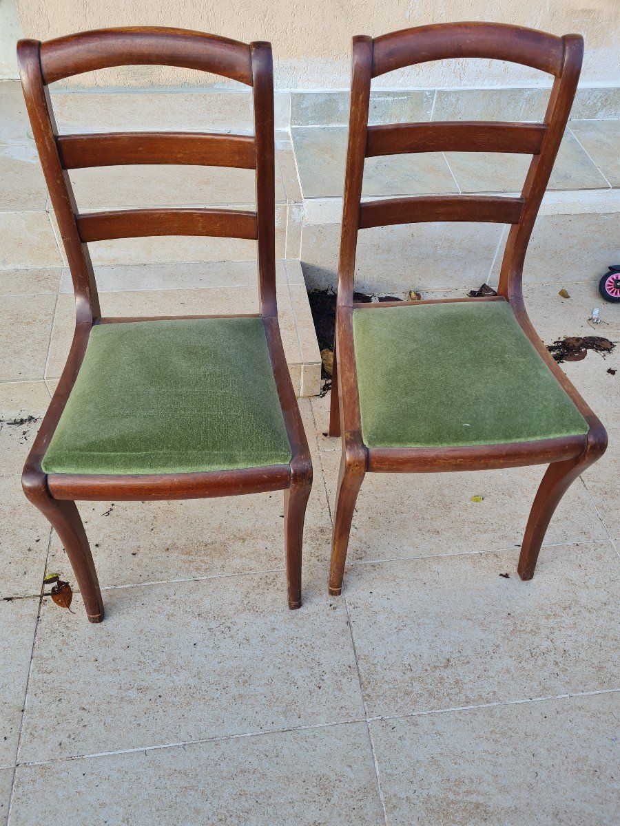 Paire Fauteuils Restauration et 2 chaises-photo-3