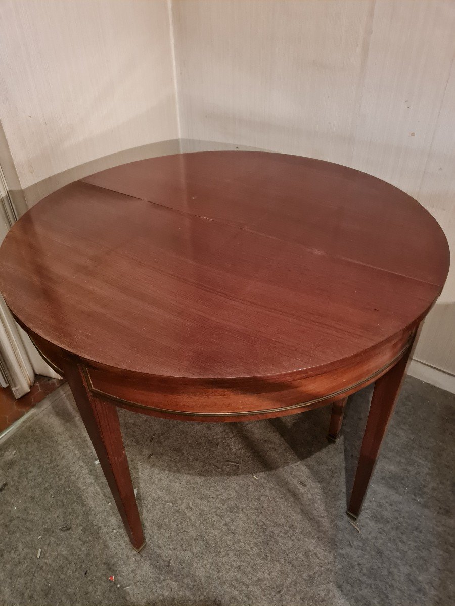 Mahogany Half Moon Table-photo-2