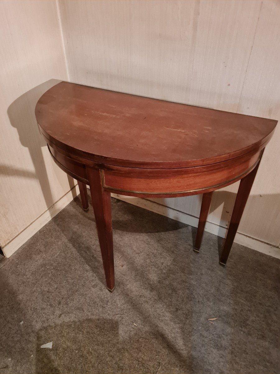 Mahogany Half Moon Table