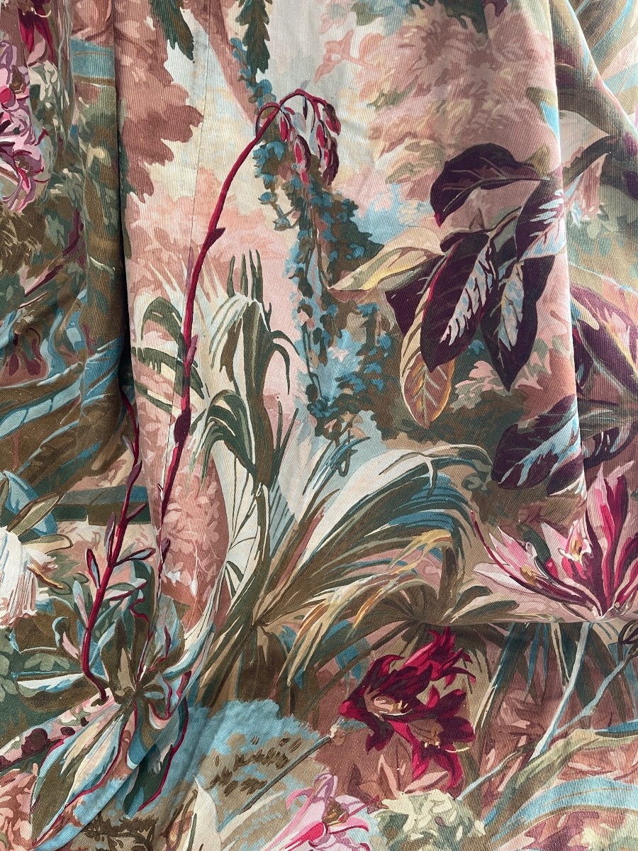 Tropical Inspired Printed Velvet Yardage -photo-3