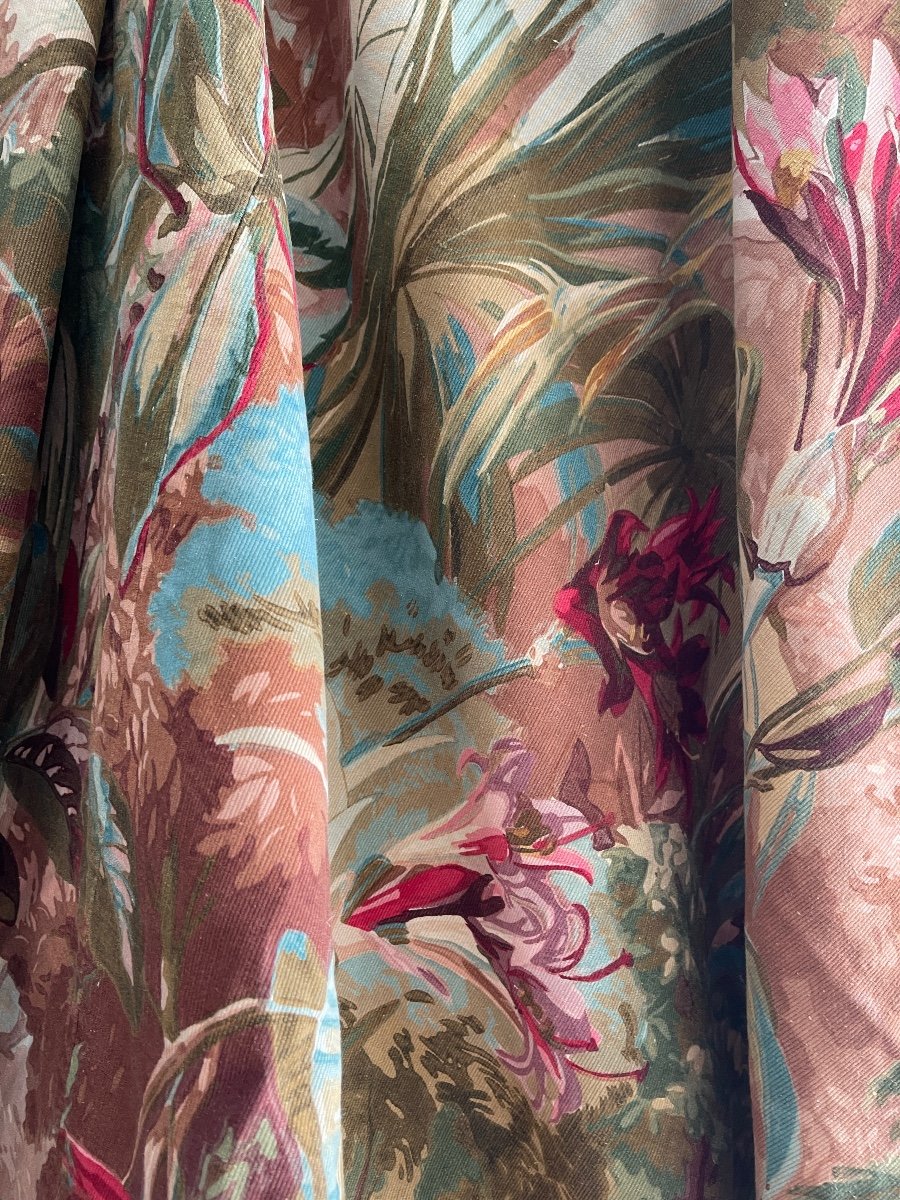 Tropical Inspired Printed Velvet Yardage -photo-4