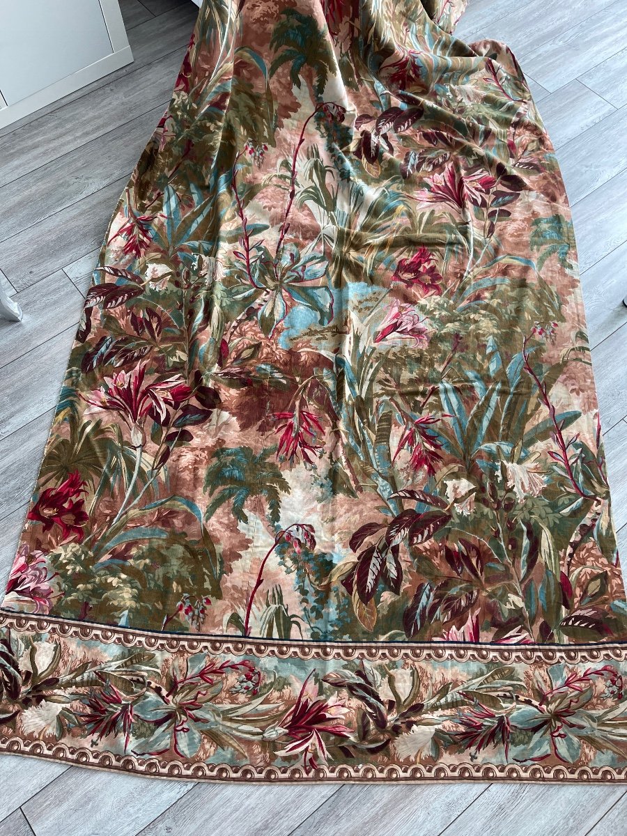 Tropical Inspired Printed Velvet Yardage -photo-1