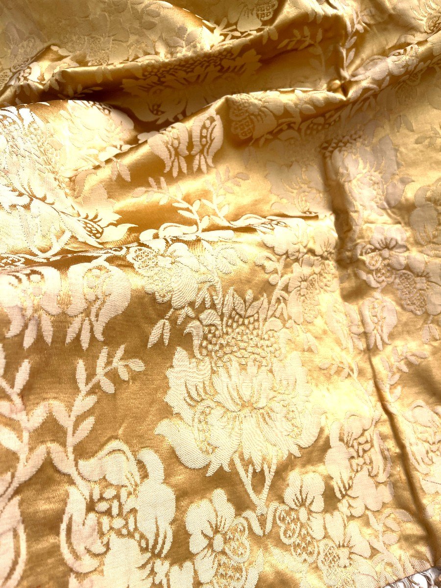 Pair Of Golden Color Silk Curtains-photo-7