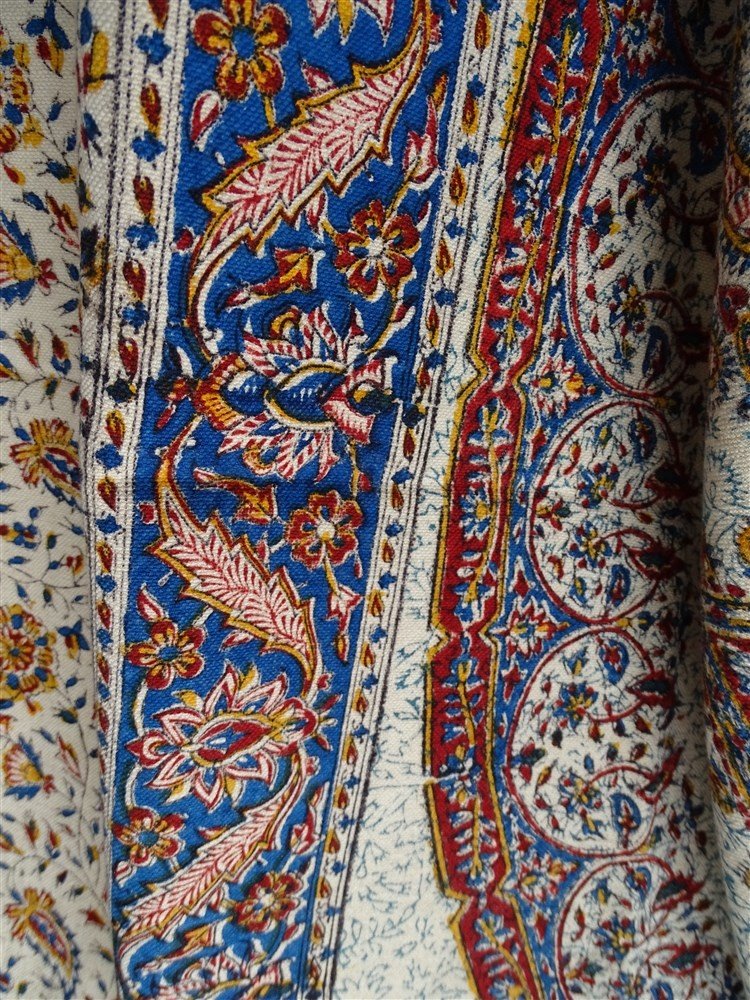 Tenture Persane Imprimée Kalamkari Fin XIXème-photo-1