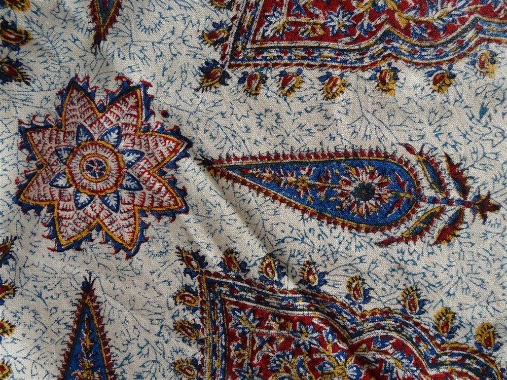 Persian Kalamkari Printed Wall Hanging, Late 19th Century-photo-2