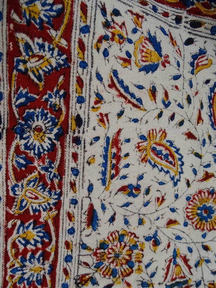 Tenture Persane Imprimée Kalamkari Fin XIXème-photo-7