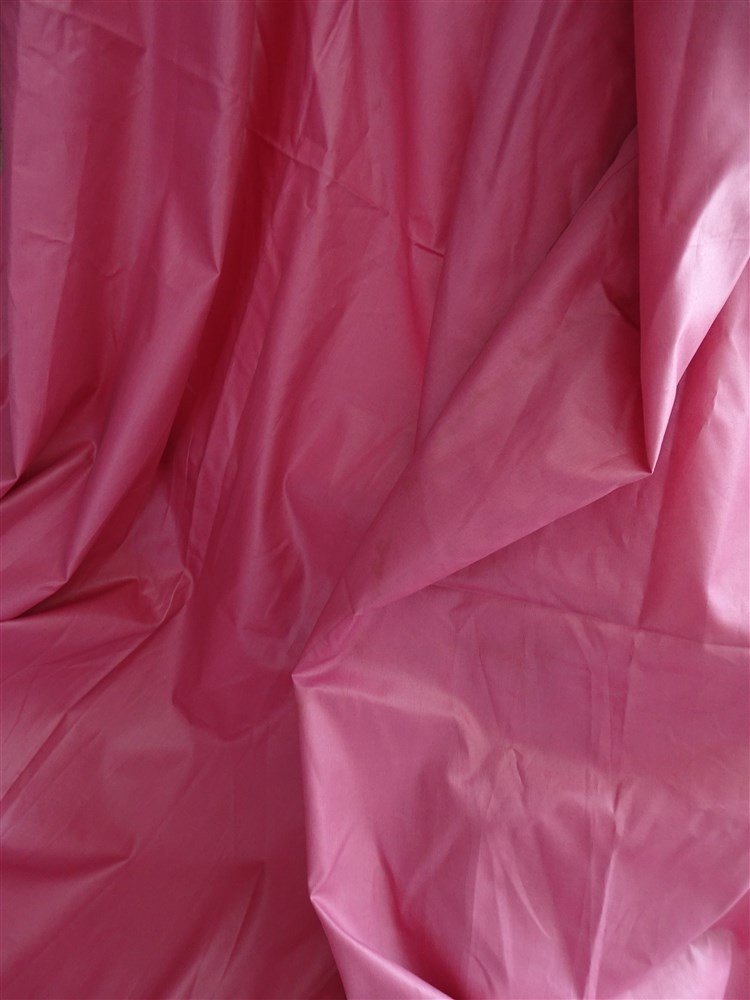 Pair Of Powder Pink Silk Curtains-photo-4