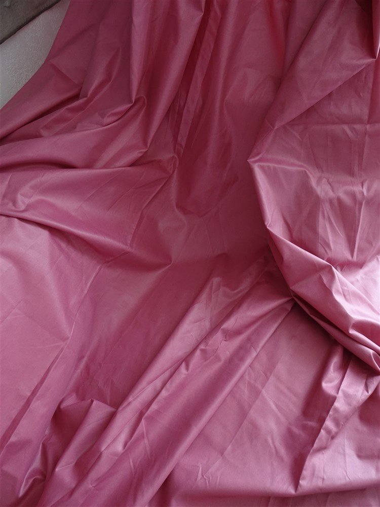 Pair Of Powder Pink Silk Curtains-photo-4