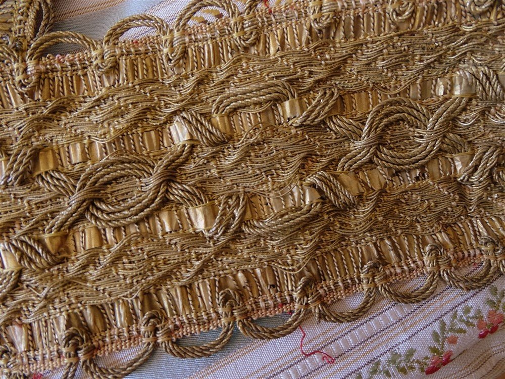 17th Century Italian Trimmings Metallic Gold Braid-photo-2