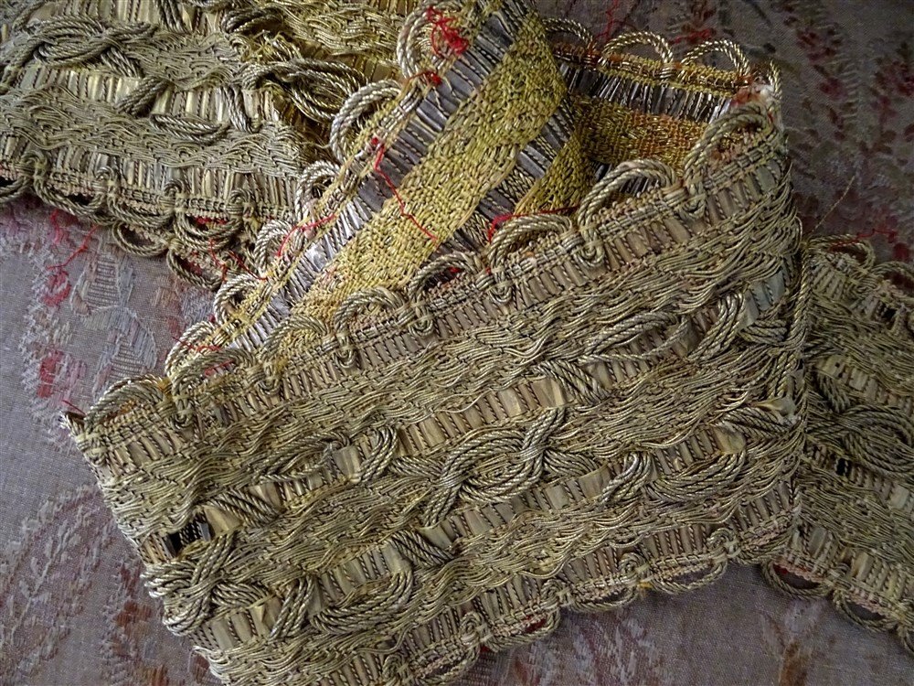 17th Century Italian Trimmings Metallic Gold Braid-photo-2