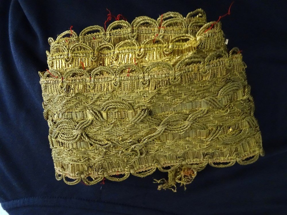 17th Century Italian Trimmings Metallic Gold Braid-photo-3