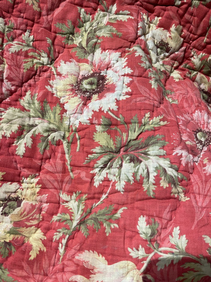 Jeté De Lit Ancien  En Tissu Matelassé Couverture Piquée-photo-6