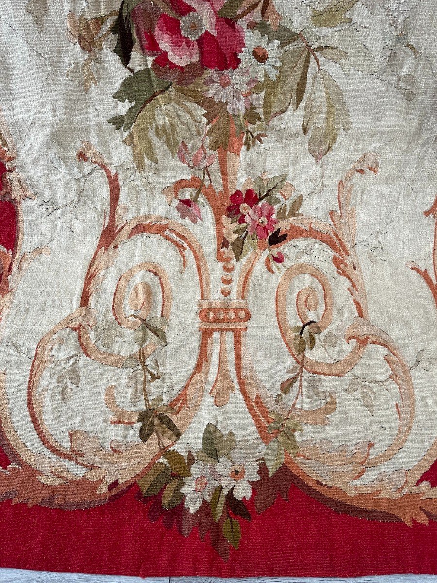 No. 2, Aubusson Tapestry From A Suite Of 3.... 19th Century Floral Decor Arabesques-photo-4