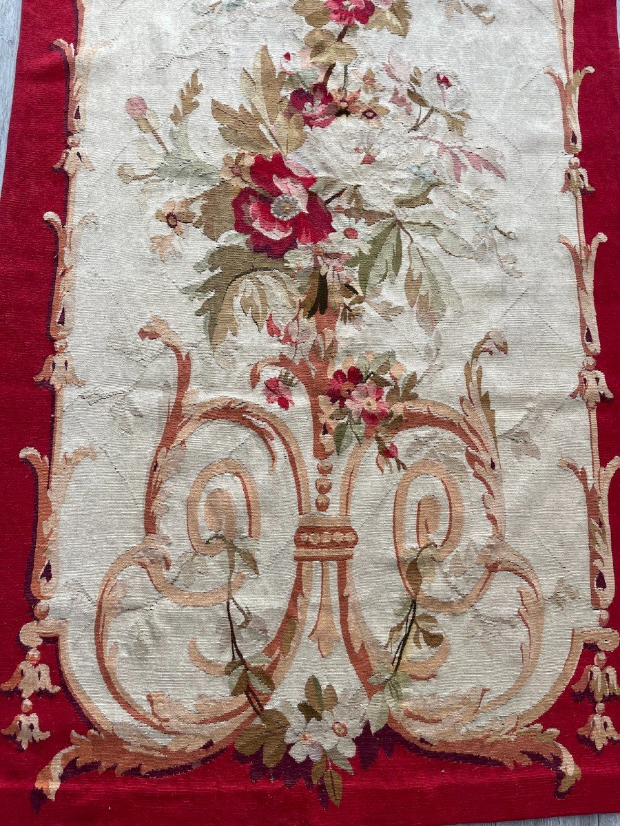 No. 2, Aubusson Tapestry From A Suite Of 3.... 19th Century Floral Decor Arabesques-photo-7