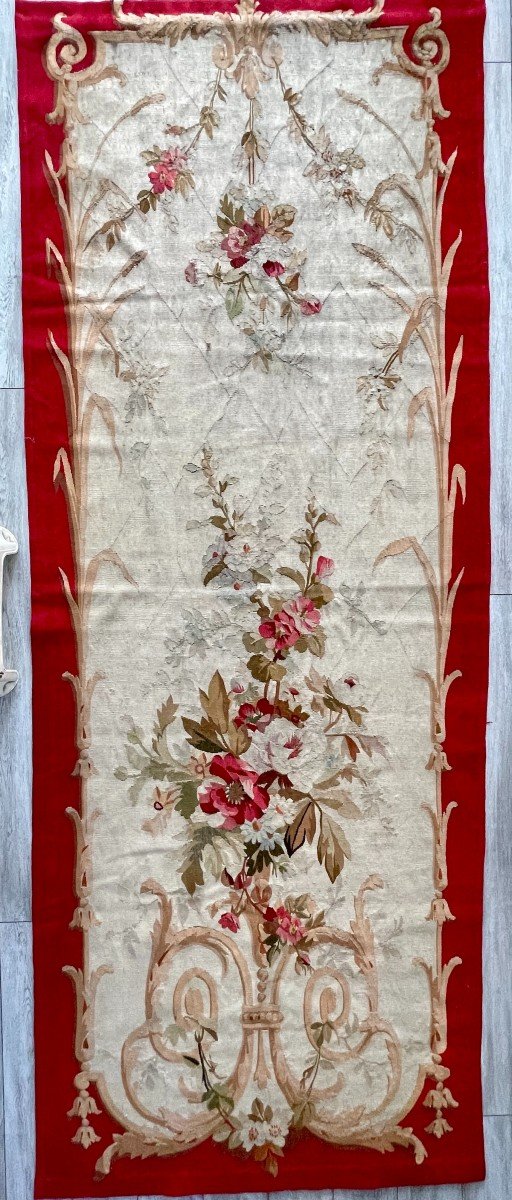 No. 3. Aubusson Tapestry From A Suite Of 3 .... 19th Century Floral Decor Arabesques-photo-5