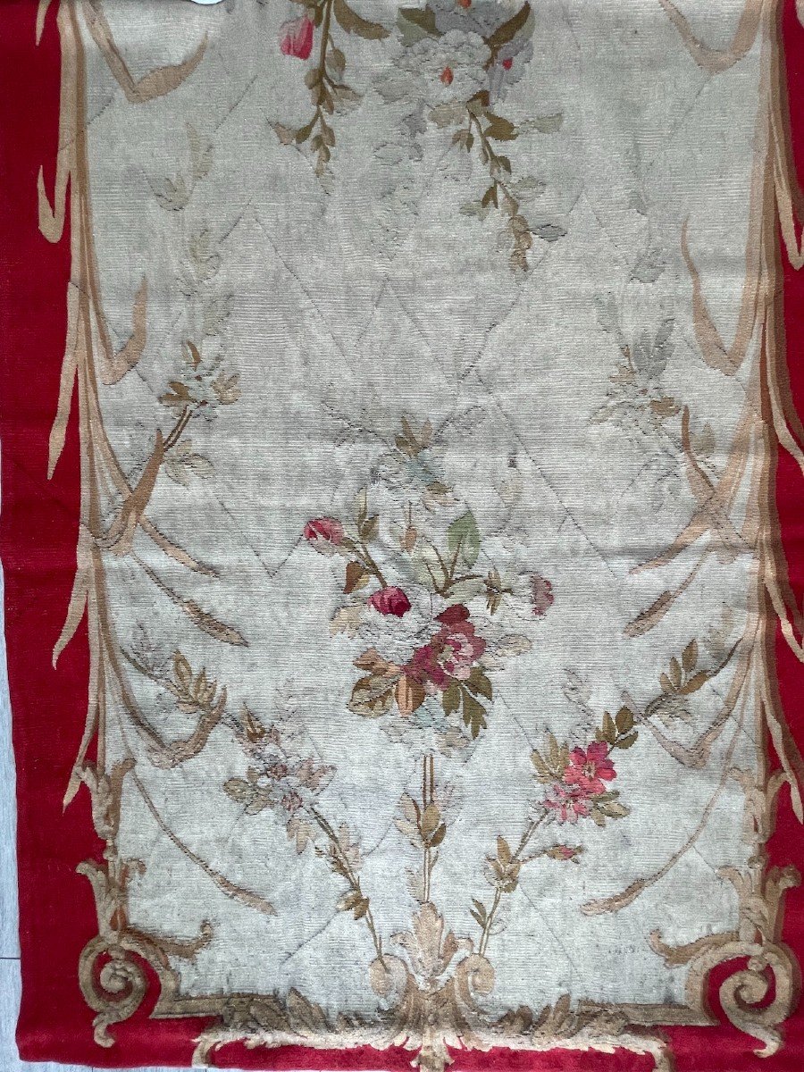 No. 3. Aubusson Tapestry From A Suite Of 3 .... 19th Century Floral Decor Arabesques-photo-6