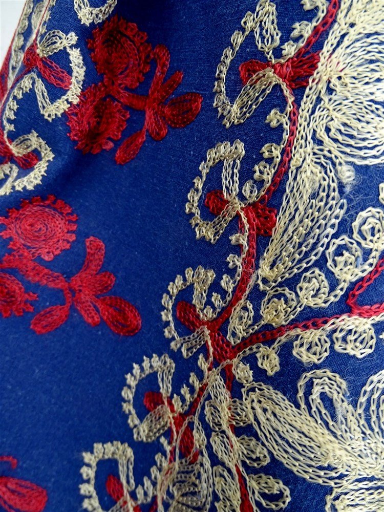 Large Tenture Orientale  Broderie De Soie Portière, Nappe Ou Tenture Décorative-photo-6