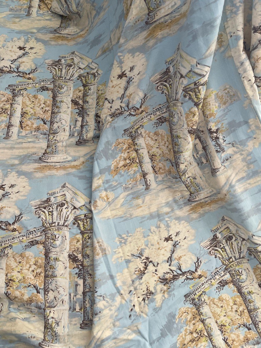 Lovely Fabric Print "acropolis" Architectural Elements-photo-3