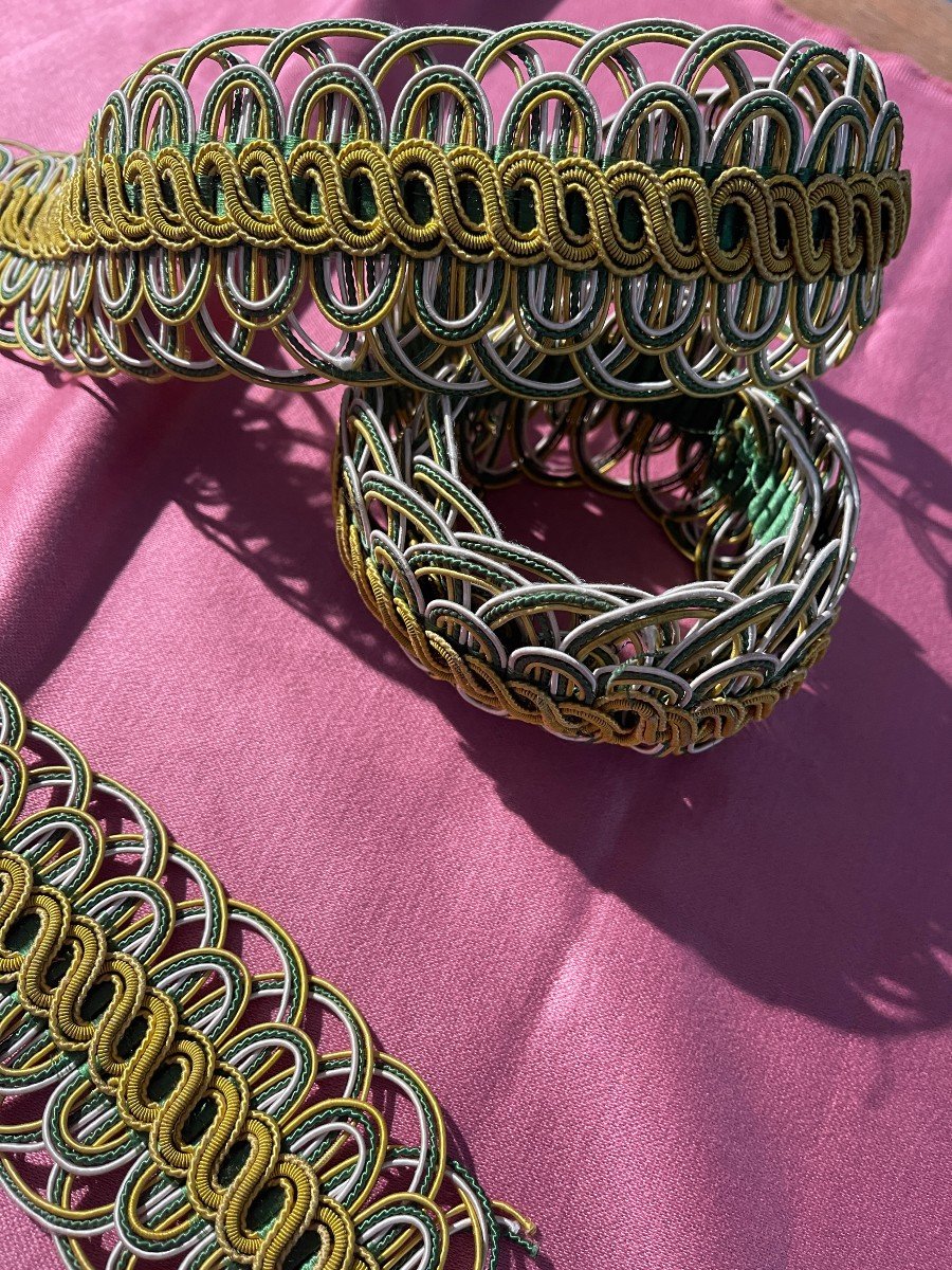 Galon De Passementerie Lyonnaise Pour Décorer Coussins ,  Abat Jour ,Vêtements anciens-photo-1