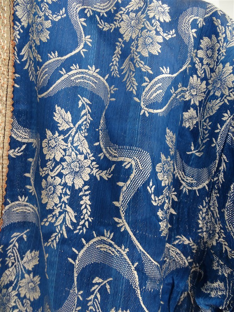 Lovely Ottoman Jacket In Blue Silk XIXth Gold Trim-photo-3