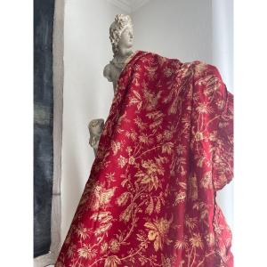 Pair Of 19th Century Red Curtains Adrianople Rare Decor 