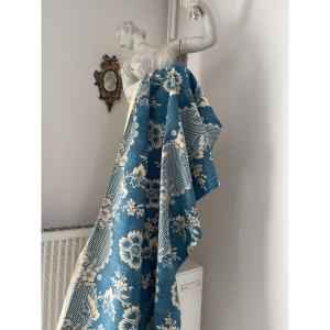 Secondary Fabric Printed In Shades Of Blue And White – Perfect For Your Creations