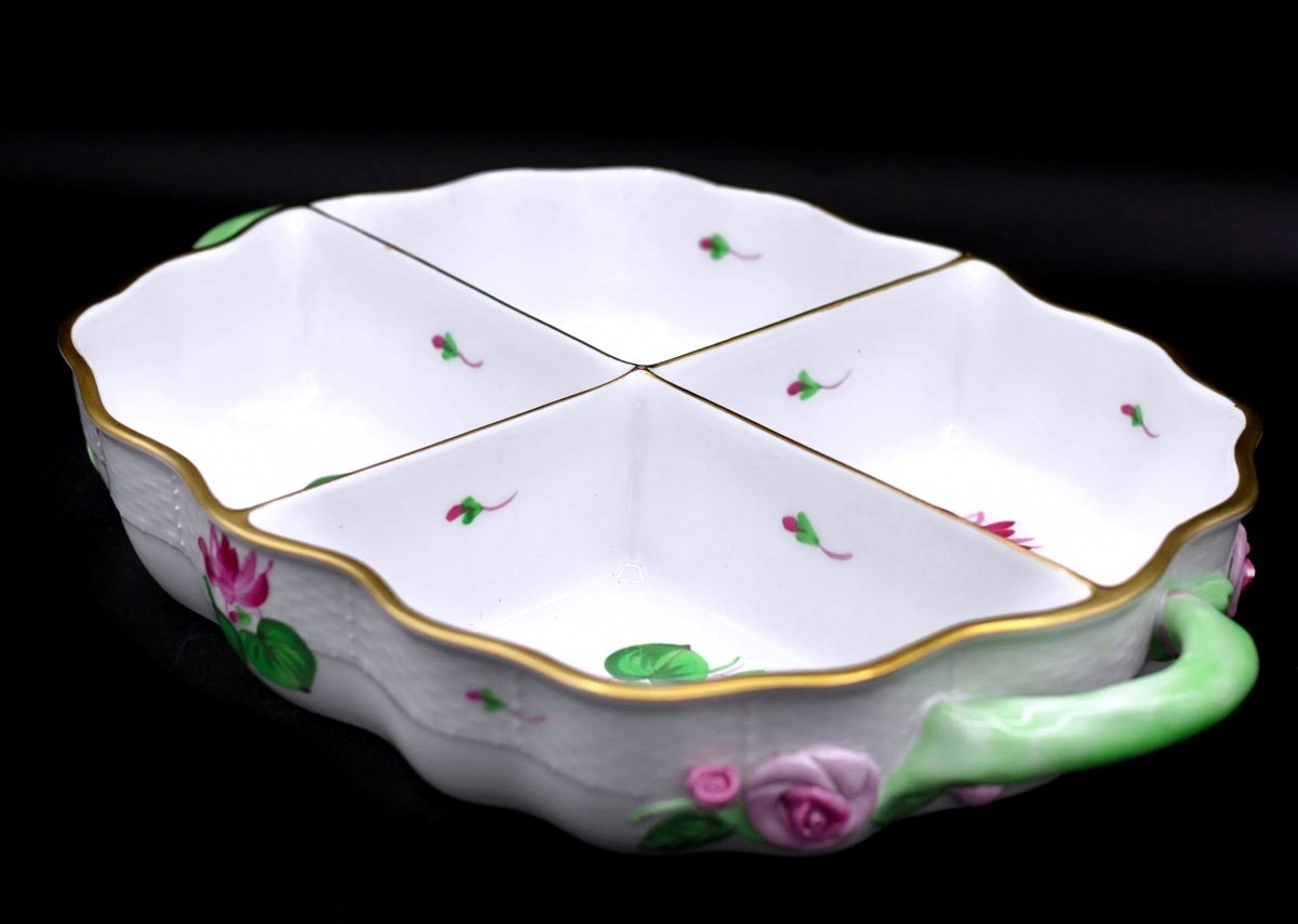 Herend Porcelain Quadruple Dish Tray.-photo-3