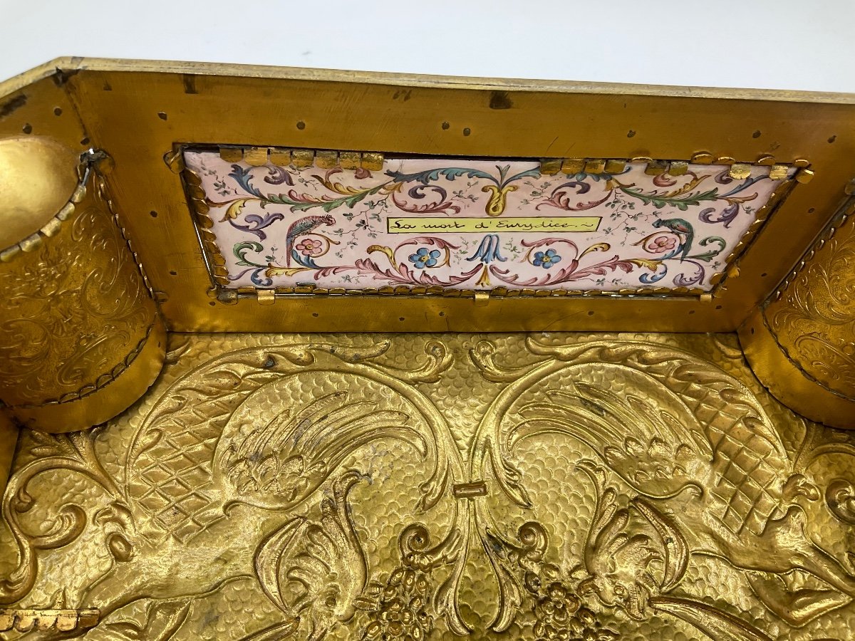 Important Antique Viennese Gilt-metal And Enamel Casket-photo-2