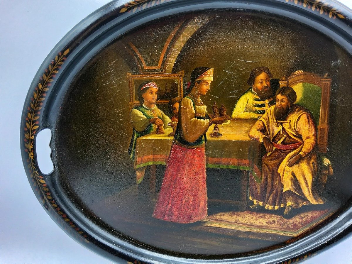 Russian Imperial 19century  Vyshniakov Tray-photo-3