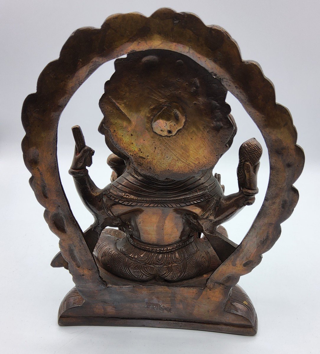 Sculpture De Dieu Bouddha éléphant, Ganesh En Bronze-photo-1