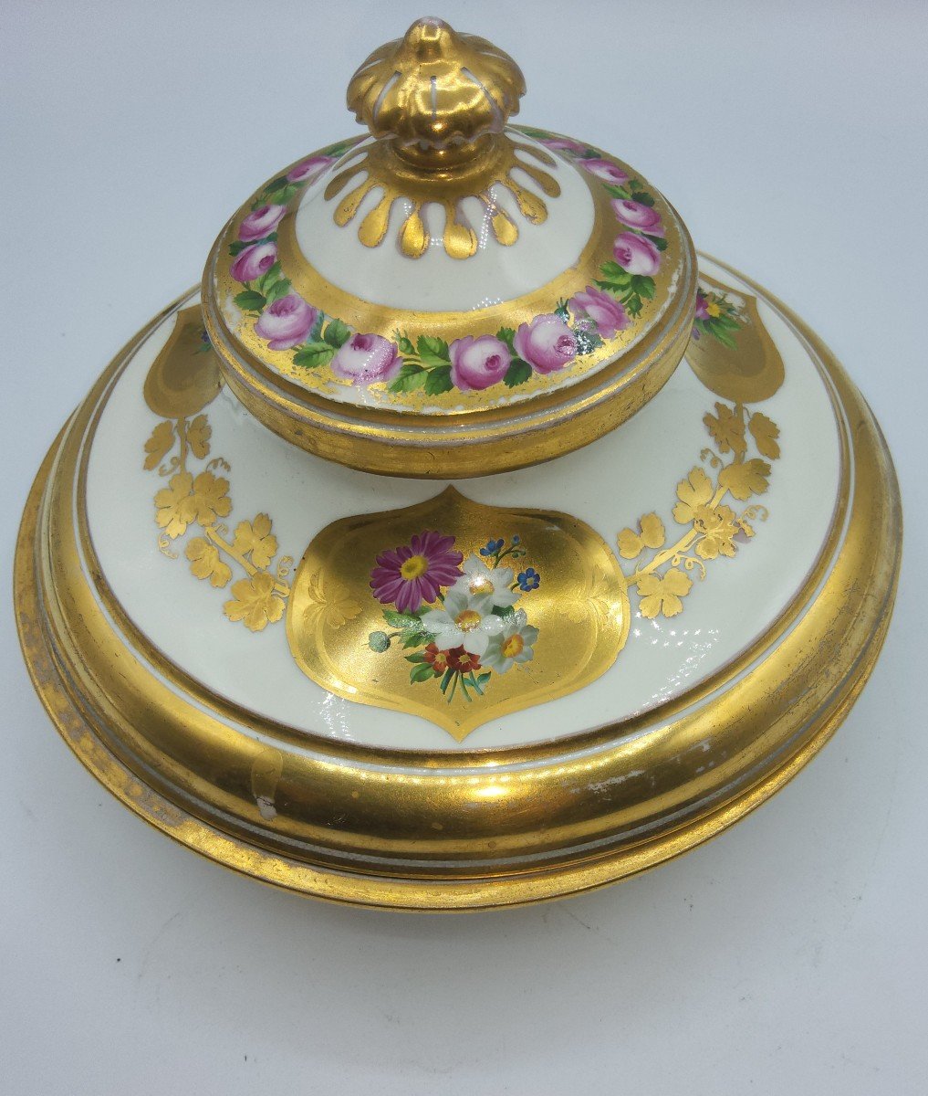 Covered Tombak Of 19th Century Vienna Porcelain, Sahan For The Turkish Market. Perfect.-photo-3