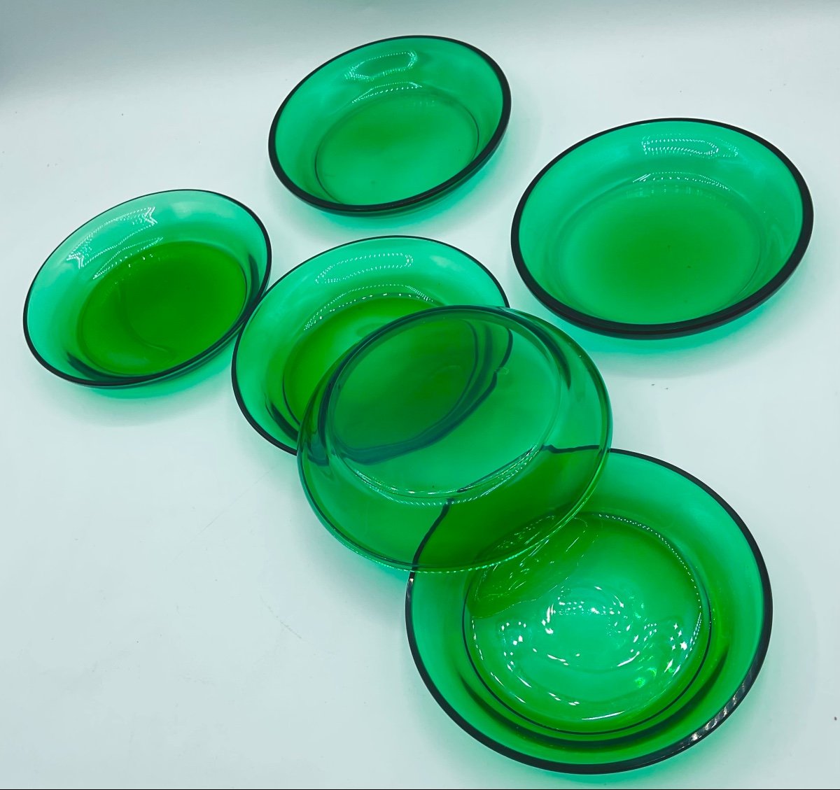 Wonderful Set Of 6 Murano Glass Plates,14cm. Perfect-photo-3