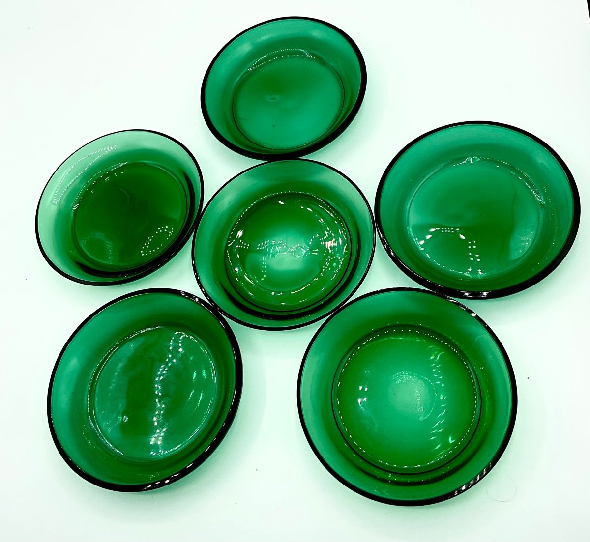 Wonderful Set Of 6 Murano Glass Plates,14cm. Perfect-photo-4