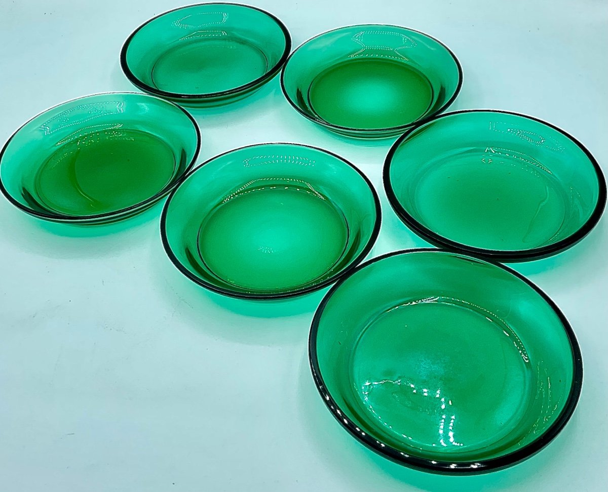 Wonderful Set Of 6 Murano Glass Plates,14cm. Perfect-photo-1