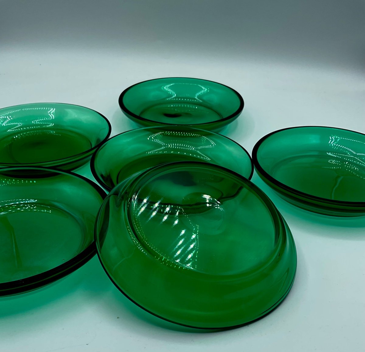 Wonderful Set Of 6 Murano Glass Plates,14cm. Perfect-photo-3