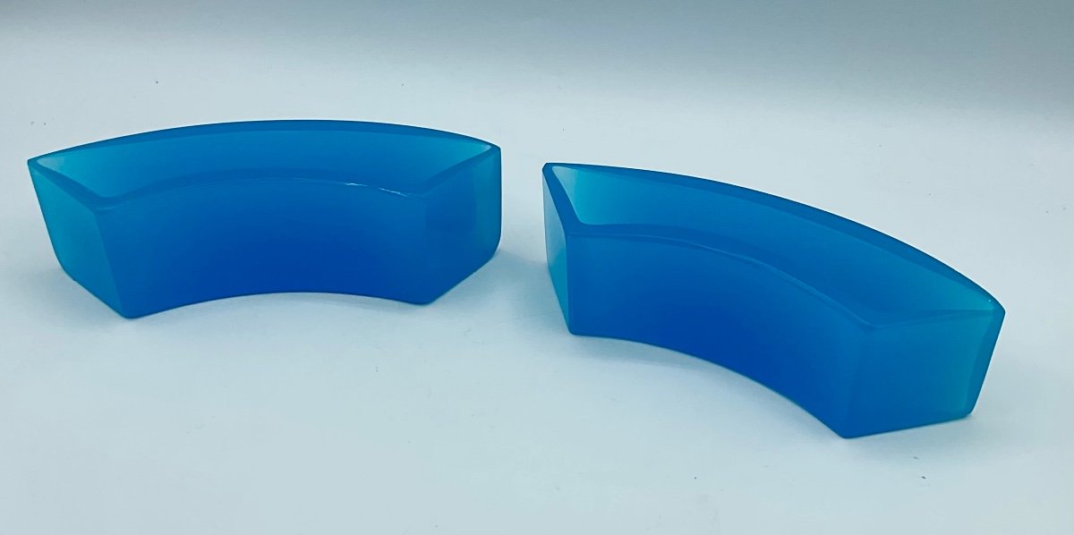 Murano Opaline Glass Table Decoration In Blue Colour,price For 2-photo-3